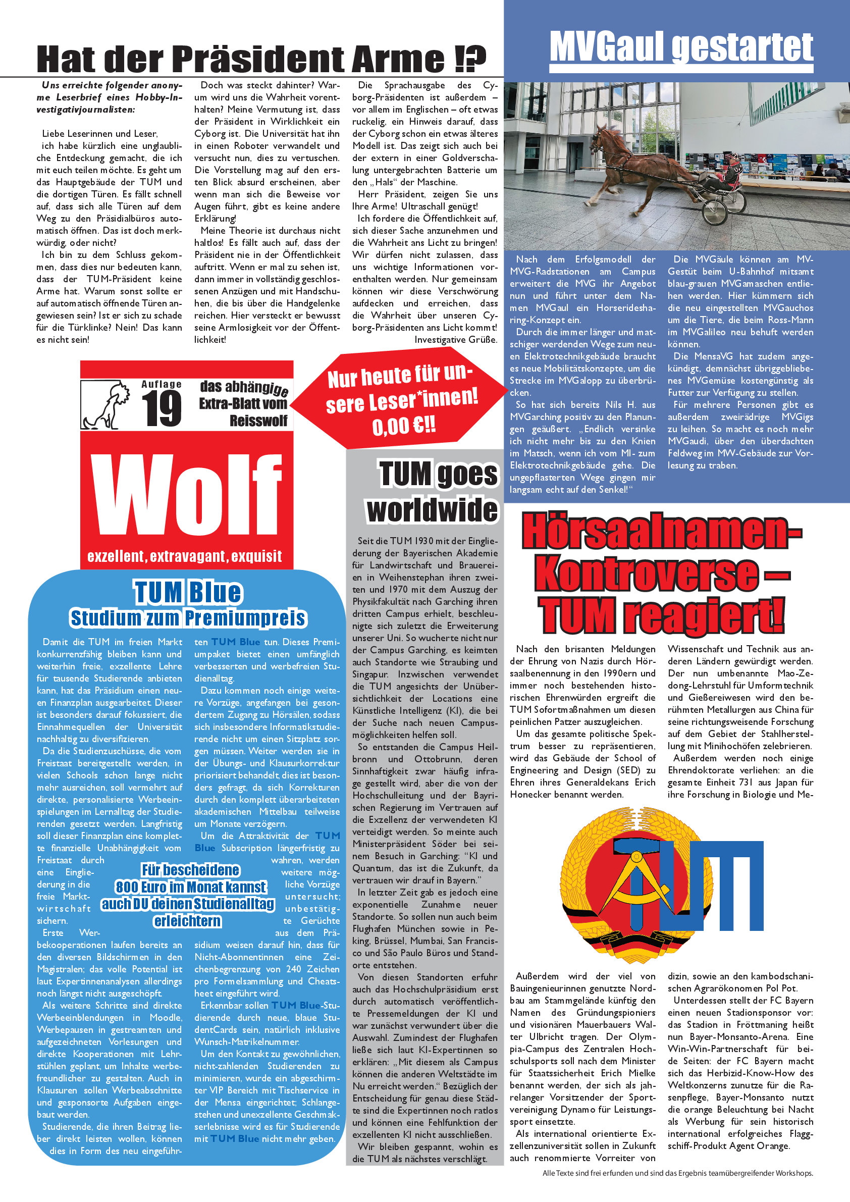 Die Satirezeitschrift Wolf, Ausgabe 18
