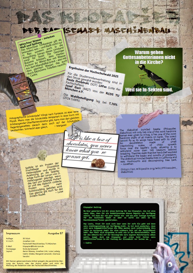 Klopapier 03_2025 Cover Die Satirezeitschrift Wolf, Ausgabe 18